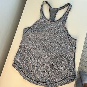 Lululemon black and white racer back tank